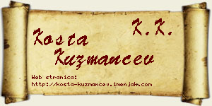 Kosta Kuzmančev vizit kartica
